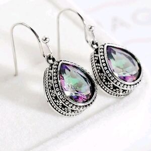 Boho Style Rainbow Waterdrop Earrings